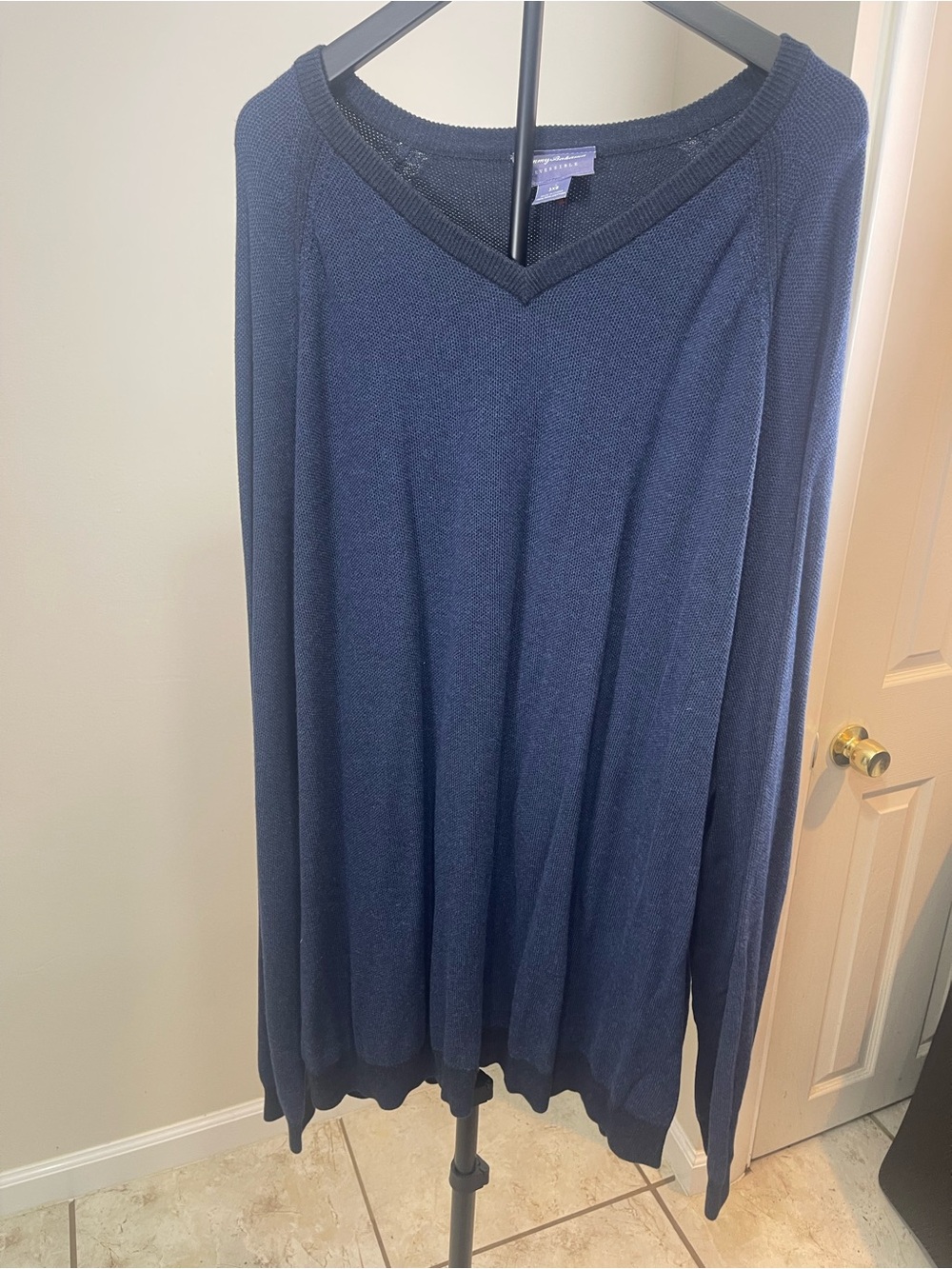 Tommy Bahama Navy Reversible V-Neck Sweater